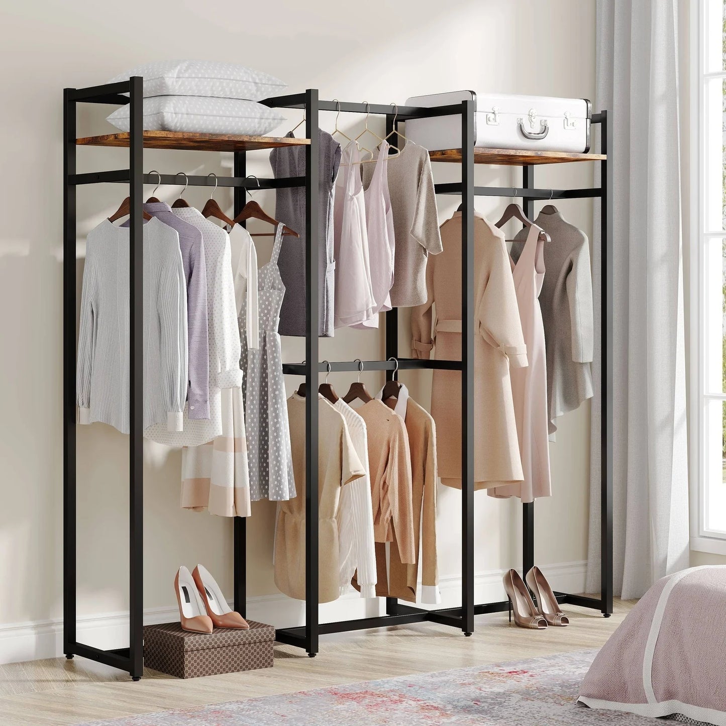 Tribesigns Freestanding Closet Organizer, Large Garment Clothes Rack