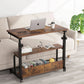 Tribesigns C Table, Height Adjustable Bedside Sofa Table with Wheels