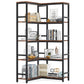 Tribesigns Corner Bookshelf, Industrial Bookcase Etagere Display Rack
