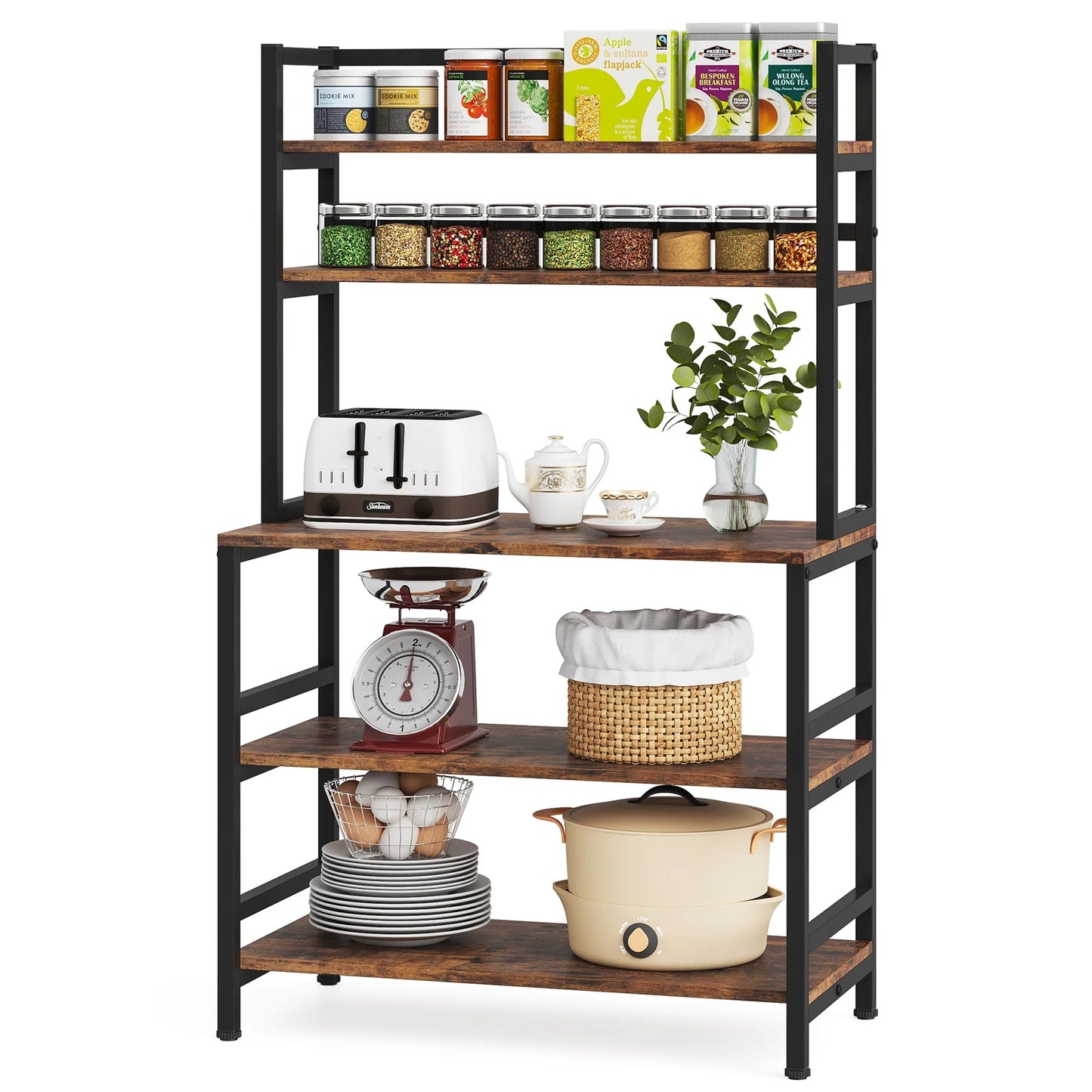 Tribesigns Kitchen Baker's Rack, 5-Tier Freestanding Kitchen Utility Storage Shelf