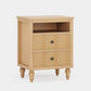 Tribesigns Nightstand, 2 Drawers Sofa Side Table with Open Storage Space