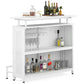 Tribesigns Bar Unit, 3 Tier Liquor Home Bar Table with Stemware Racks