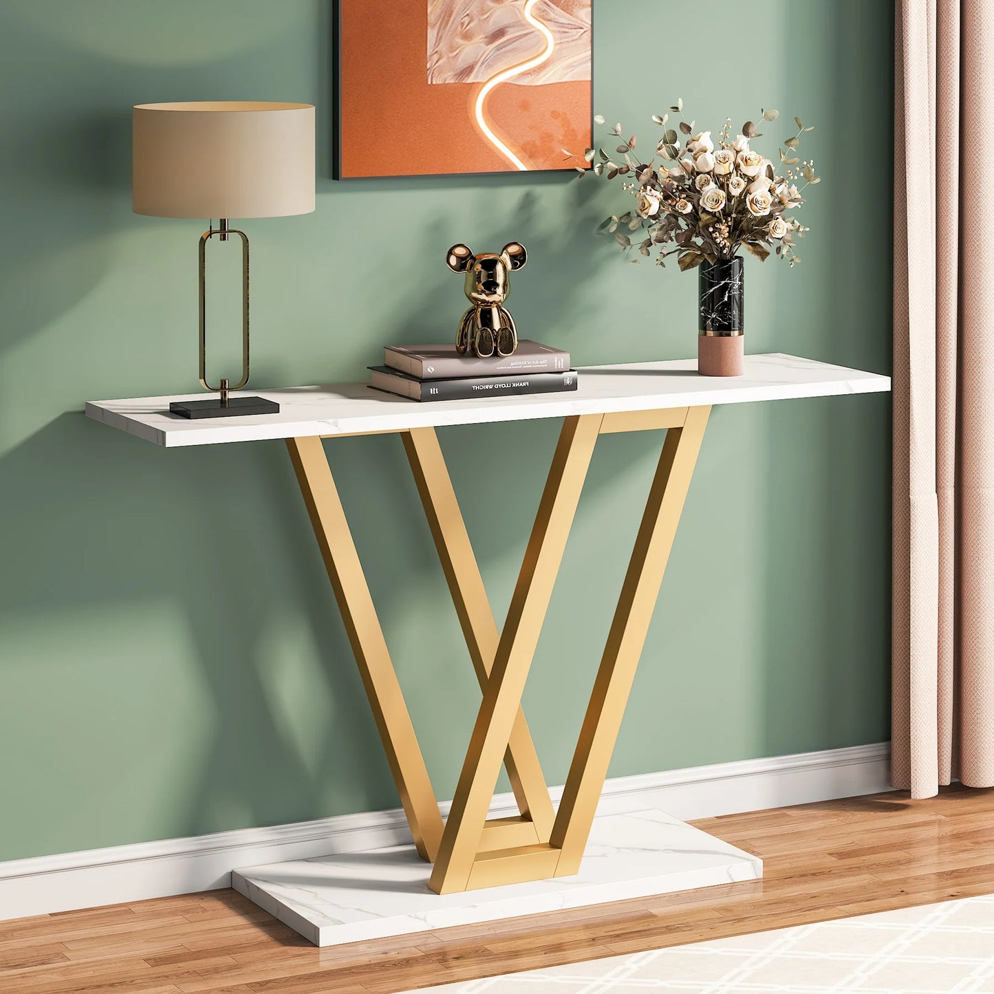 Tribesigns 43 Inch Console Table, Industrial Entryway Hallway Table