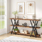 Tribesigns Console Table, 3-Tier Narrow Long Sofa Table with Storage