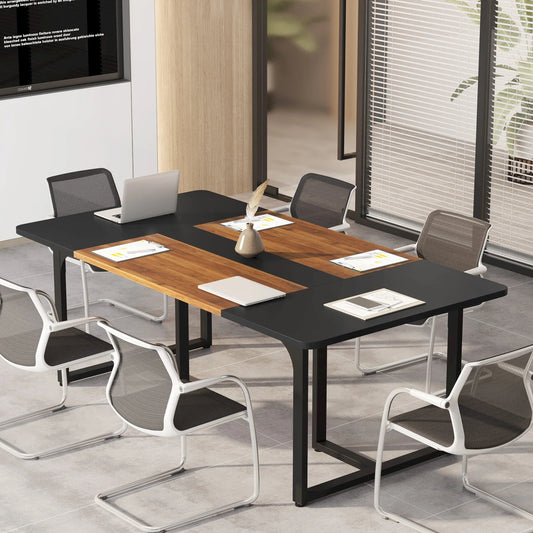 Tribesigns Conference Table, 6FT Rectangle Meeting Table for 8 People