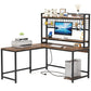 Tribesigns L-Shaped Desk, Reversible Corner Computer Desk with Power Outlet