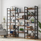 Tribesigns Bookshelf, Industrial Triple Wide 14 Shelves Etagere Bookcase