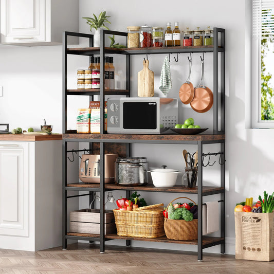 Tribesigns Kitchen Baker's Rack, 5-Tier Utility Storage Shelf with Hutch