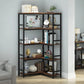 Tribesigns Corner Bookshelf, Industrial Bookcase Etagere Display Rack