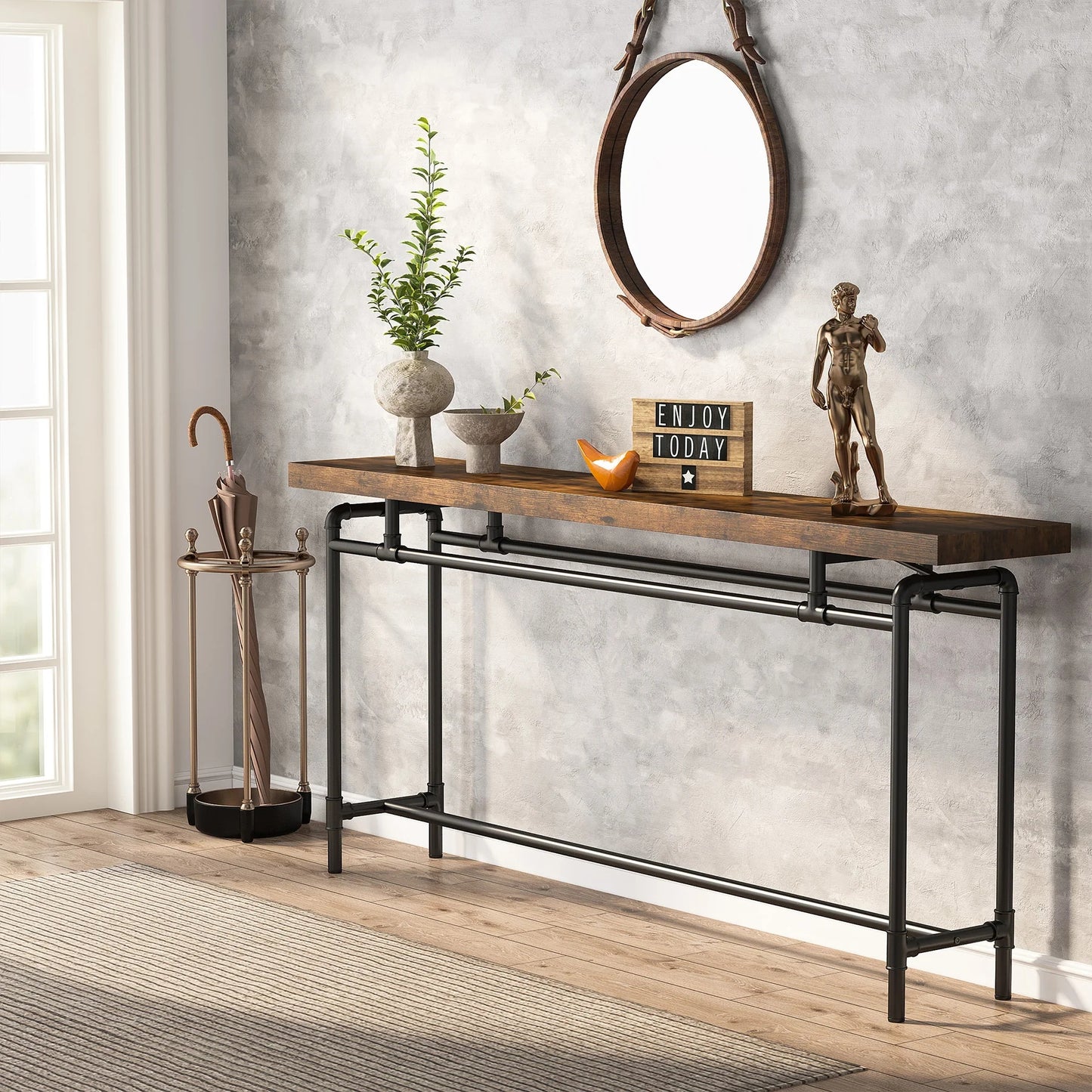 Tribesigns Console Table, 70.9" Narrow Long Entryway Sofa Table