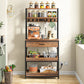 Tribesigns 5-Tier Kitchen Baker's Rack with Power Outlets, Drawer & Sliding Shelves