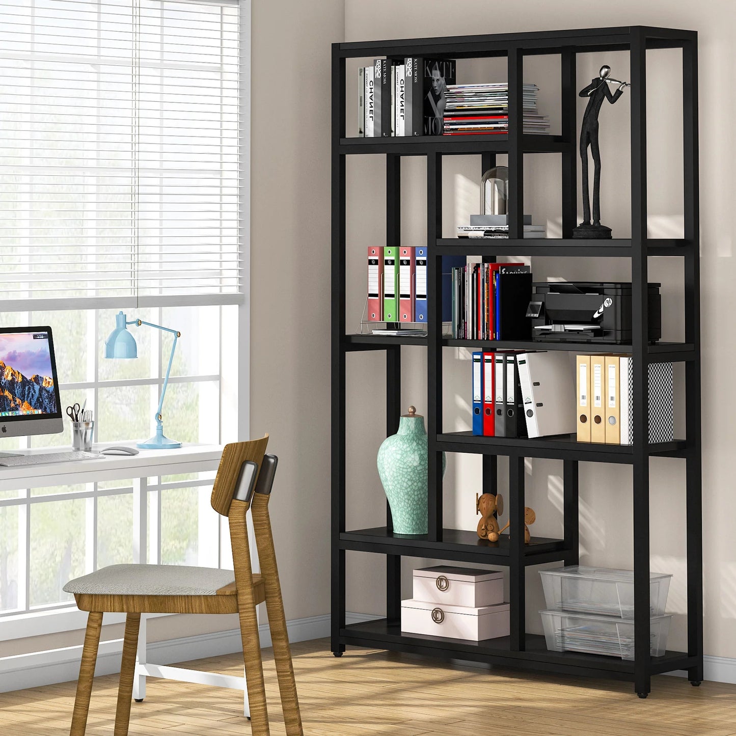 Tribesigns Bookcase, 79" Tall Bookshelf, 7-Tier Open Display Shelves