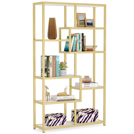 Tribesigns Bookshelf, 8-Open Shelf Etagere Bookcase Storage Organizer