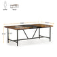 Tribesigns Dining Table, Industrial Breakfast Dinner Table for 6-8 people