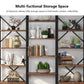 Tribesigns Bookshelf, Industrial Triple Wide 14 Shelves Etagere Bookcase