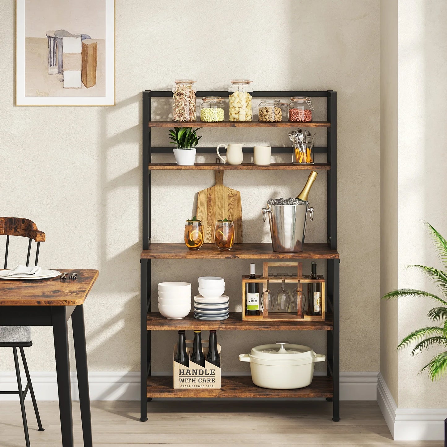 Tribesigns Kitchen Baker's Rack, 5-Tier Freestanding Kitchen Utility Storage Shelf