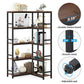 Tribesigns Corner Bookshelf, Industrial Bookcase Etagere Display Rack