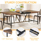 Tribesigns Dining Table, Industrial Breakfast Dinner Table for 6-8 people