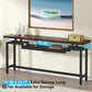 Tribesigns Console Table, 70" Sofa Table with 2 Tier Storage Shelves