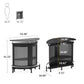 Tribesigns Bar Unit, 3 Tier Home Liquor Bar Table Modern Bar Cabinet