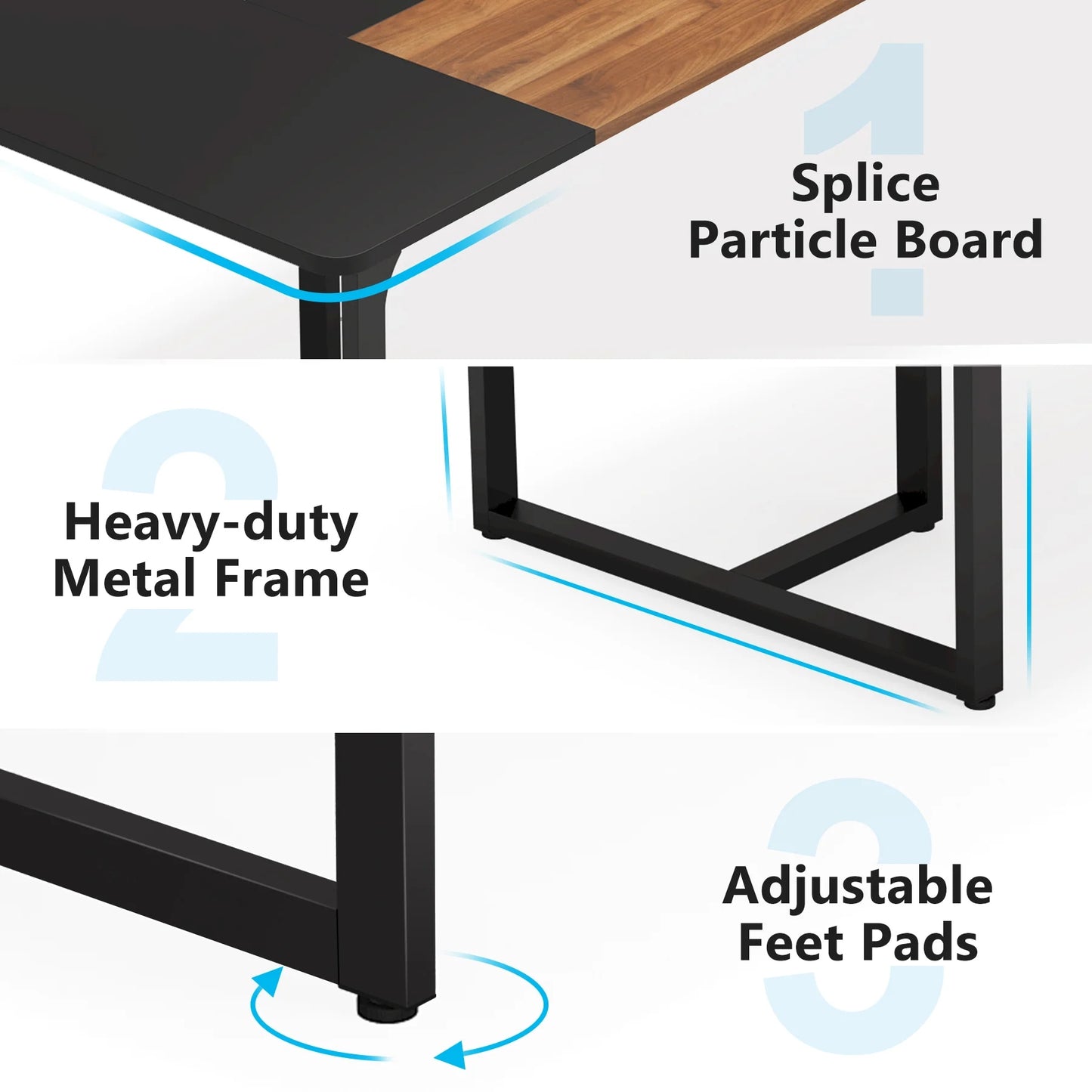 Tribesigns Conference Table, 6FT Rectangle Meeting Table for 8 People