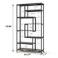 Tribesigns 8-Shelves Staggered Bookshelf, Industrial Etagere Bookcase