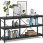 Tribesigns Console Table, 55" Sofa Table TV Stand with 3-Tier Storage Shelves