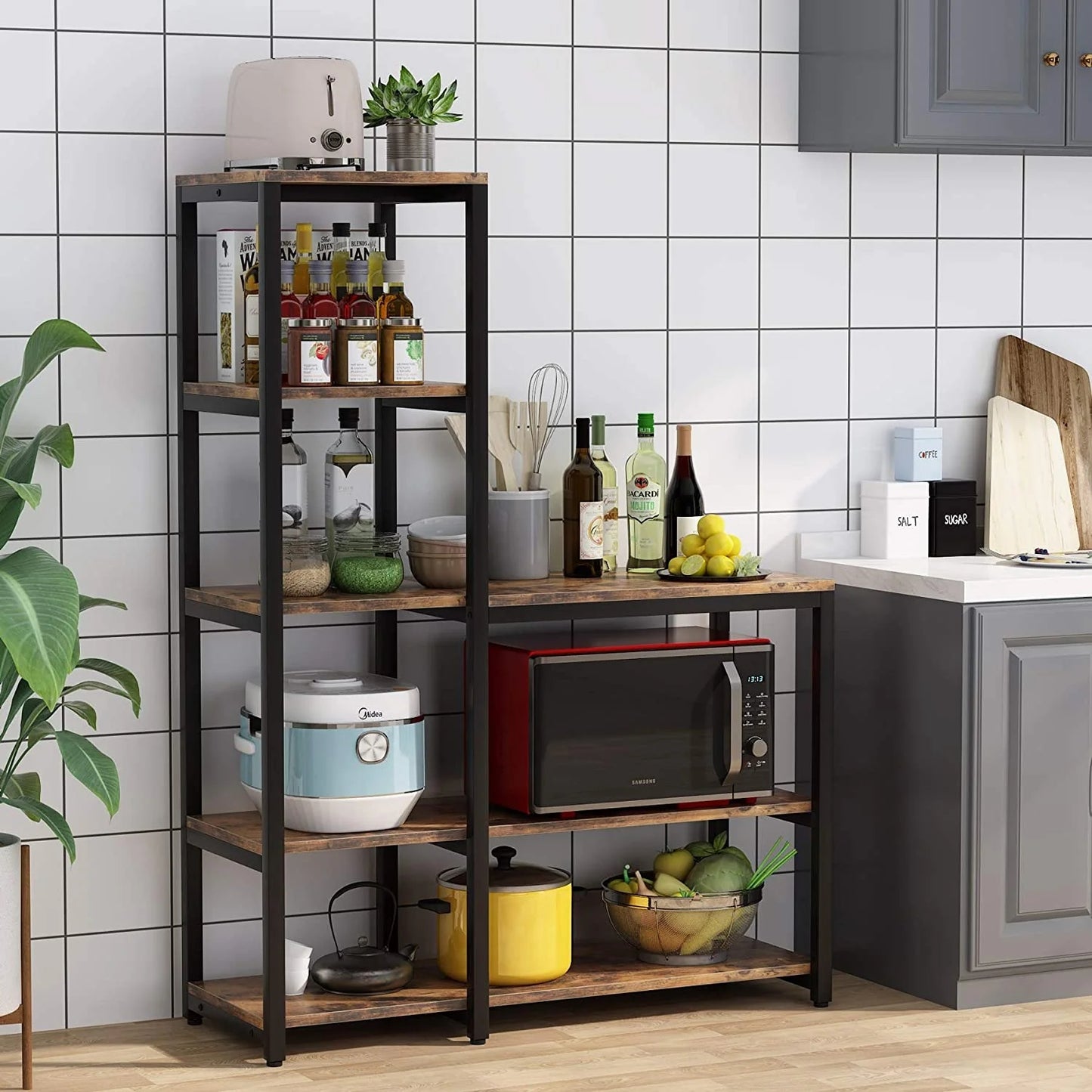 Tribesigns Kitchen Baker's Rack, 5-Tier Microwave Oven Stand Shelf
