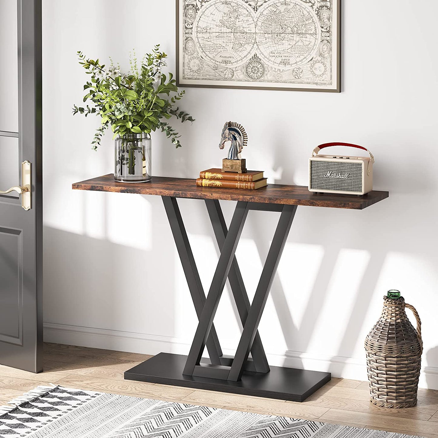 Tribesigns 43 Inch Console Table, Industrial Entryway Hallway Table