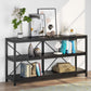 Tribesigns Console Table, 55" Sofa Table TV Stand with 3-Tier Storage Shelves