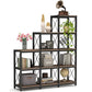 Tribesigns Bookshelf, 12 Shelves Industrial Ladder Etagere Bookcase