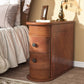 Tribesigns End Table, Sofa Bedside Narrow Accent Tables with 2 Drawers