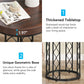 Tribesigns End Table, Round Side Table Nightstand with Metal Frame