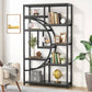 Tribesigns Bookshelf, Industrial 5 Tier Etagere Bookcase Display Shelf