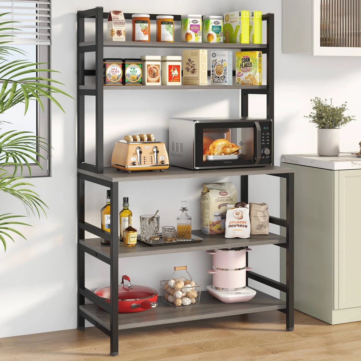 Tribesigns Kitchen Baker's Rack, 5-Tier Freestanding Kitchen Utility Storage Shelf