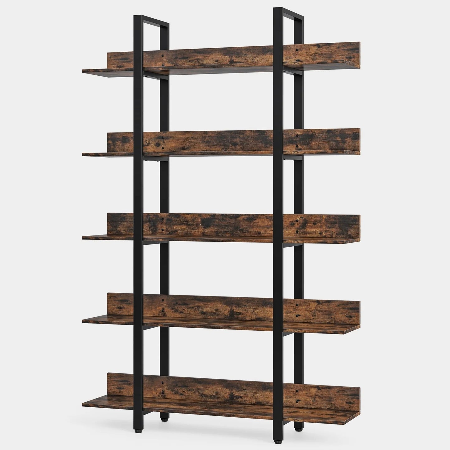 Tribesigns Bookshelf, 5 Tiers Etagere Bookcases Freestanding Display Shelf