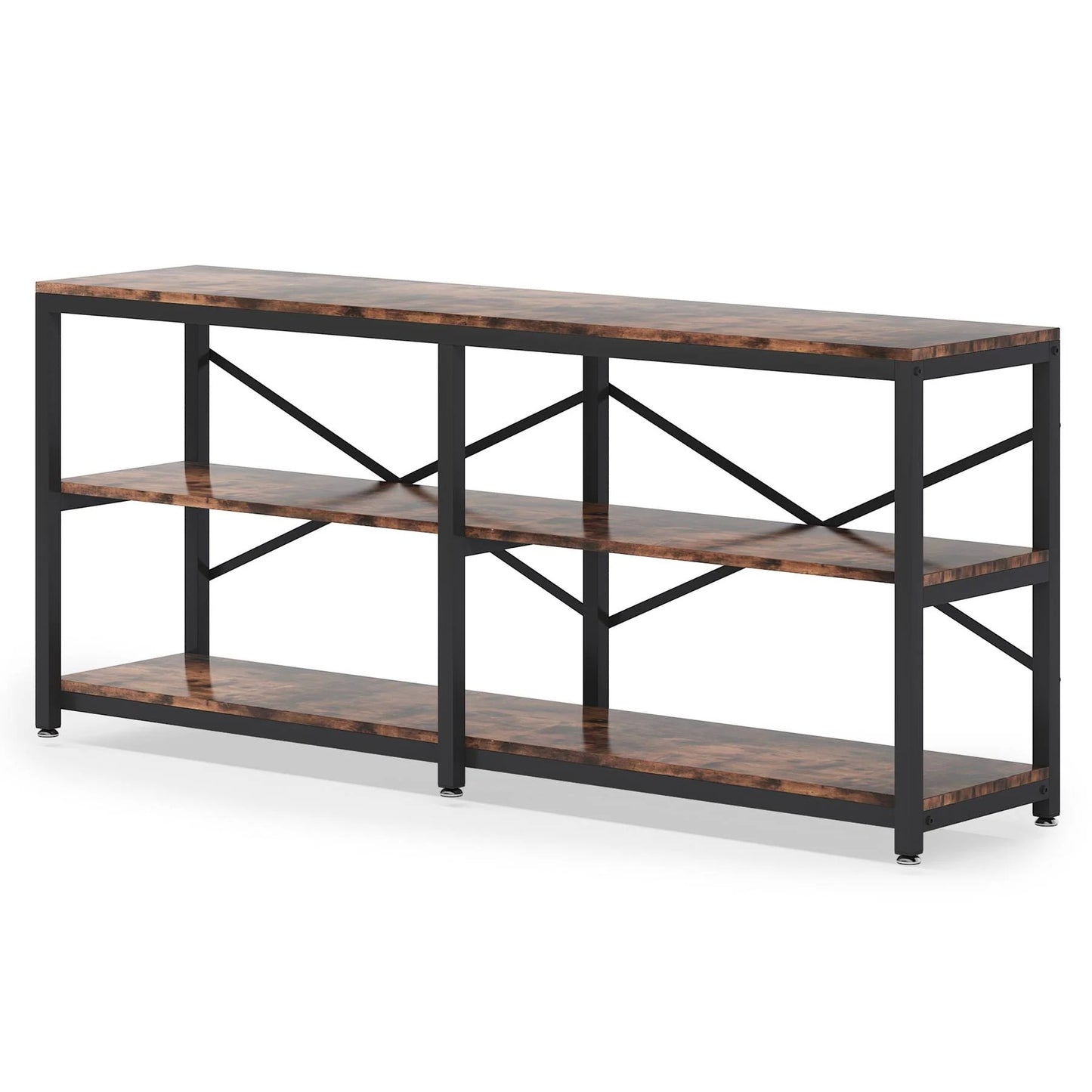 Tribesigns Console Table, 70.9 inch Long Sofa Table with Storage Shelves