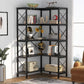 Tribesigns Corner Bookshelf, 5-Shelf Corner Etagere Bookcase, Corner Display Rack