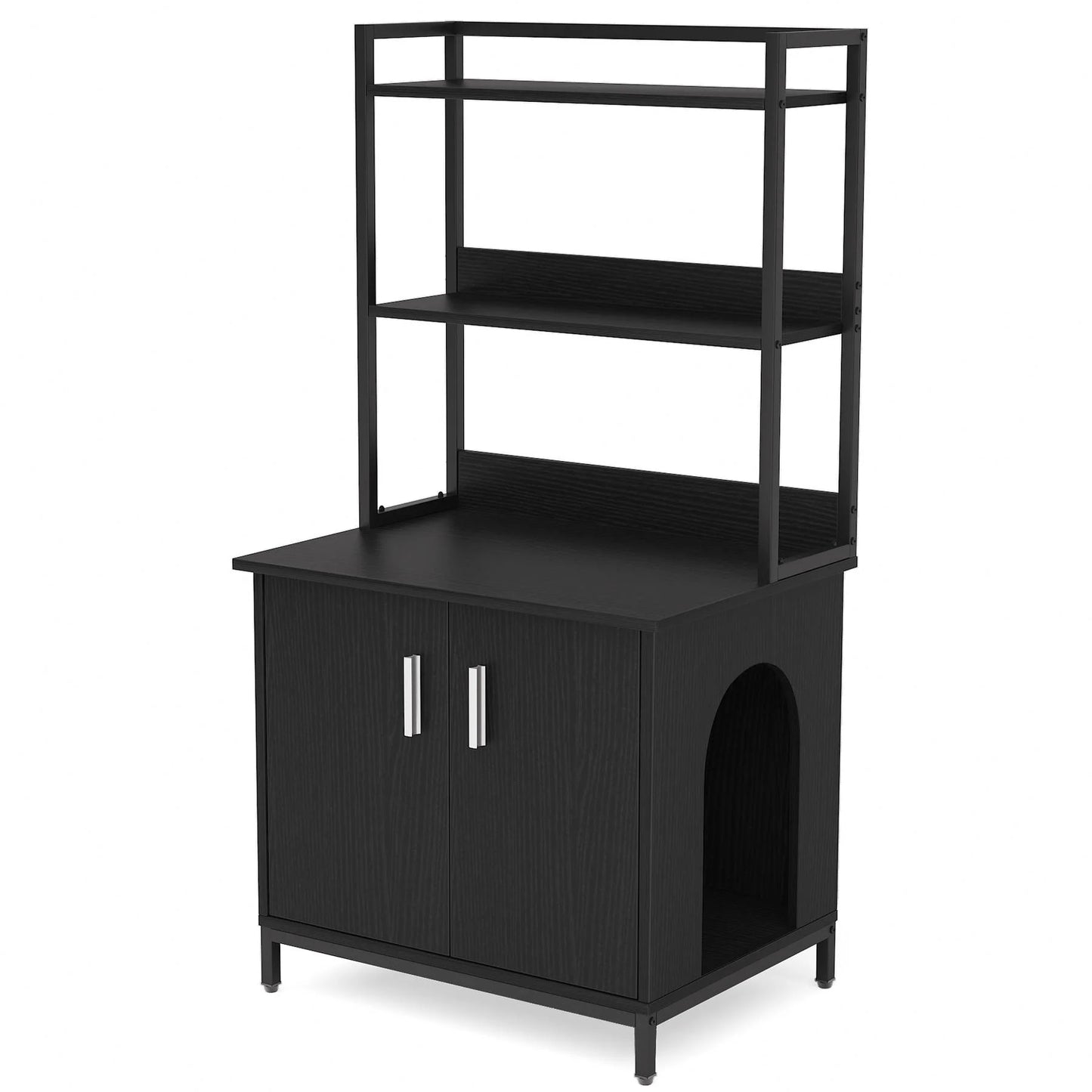 Tribesigns Cat Litter Box Enclosure, Industrial Cat Cabinet with Shelves