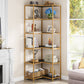 Tribesigns Corner Bookshelf, 70.5" L-Shaped 6-Shelf Etagere Bookcase